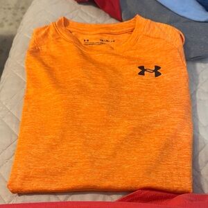 Under Armour Vibrant Orange Tee with Black Logo